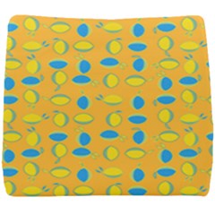 Lemons Ongoing Pattern Texture Seat Cushion by Mariart