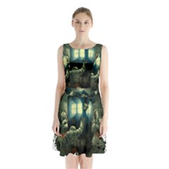 Time Machine Doctor Who Sleeveless Waist Tie Chiffon Dress by Sudhe