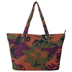 Camouflage Orange Full Print Shoulder Bag by snowwhitegirl