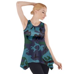 Camouflage Blue Side Drop Tank Tunic by snowwhitegirl