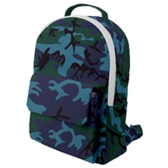 Camouflage Blue Flap Pocket Backpack (small) by snowwhitegirl