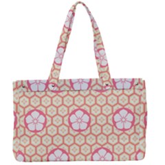 Floral Design Seamless Wallpaper Canvas Work Bag