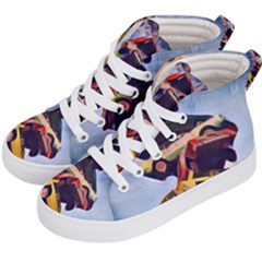 Pretty Colors Cars Kids  Hi-top Skate Sneakers by StarvingArtisan