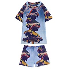 Pretty Colors Cars Kids  Swim Tee And Shorts Set by StarvingArtisan