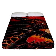 Dragon Fitted Sheet (king Size) by Sudhe