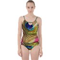 Peacock Feather Colorful Peacock Cut Out Top Tankini Set View1