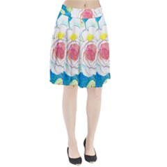 Favorite Rose Watercolor   Pleated Skirt by okhismakingart