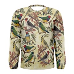 Vintage Birds Men s Long Sleeve Tee by Valentinaart