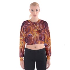 Electric Field Art Liv Cropped Sweatshirt by okhismakingart