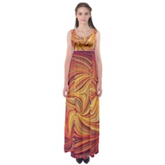 Electric Field Art Lv Empire Waist Maxi Dress by okhismakingart