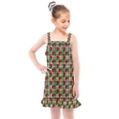 Roses Yellow Plaid Kids  Overall Dress by snowwhitegirl