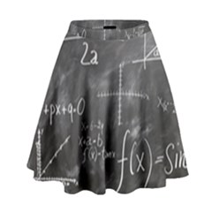 Mathematics High Waist Skirt by snowwhitegirl