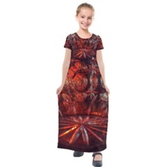 Glass Geometries  Kids  Short Sleeve Maxi Dress by okhismakingart