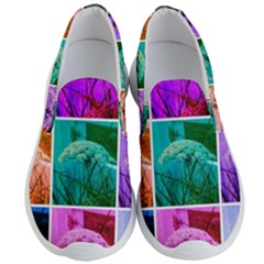 Color Block Queen Annes Lace Collage Men s Lightweight Slip Ons by okhismakingart