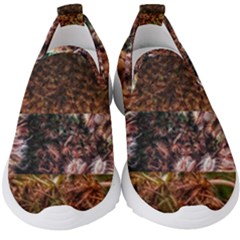 Queen Annes Lace Horizontal Slice Collage Kids  Slip On Sneakers by okhismakingart