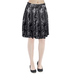 Tree Fungus Branch Vertical High Contrast Pleated Skirt by okhismakingart