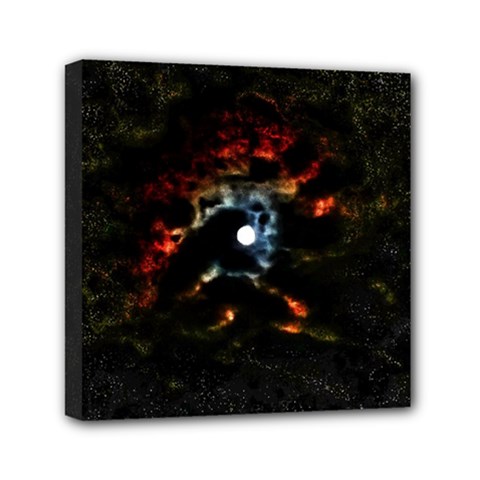 Moon Supernova Mini Canvas 6  X 6  (stretched) by okhismakingart