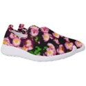 Pink Flower Bushes Men s Slip On Sneakers View3