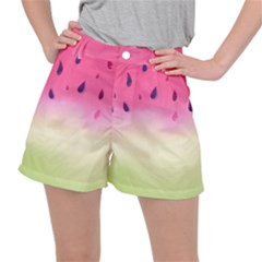 Watermelon Pastel Gradient Pink Watermelon Pastel Gradient Stretch Ripstop Shorts by genx