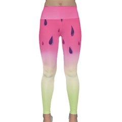 Watermelon Pastel Gradient Pink Watermelon Pastel Gradient Lightweight Velour Classic Yoga Leggings by genx