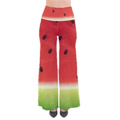 Juicy Paint Texture Watermelon Red And Green Watercolor So Vintage Palazzo Pants by genx