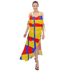 Graphic Design Graphic Design Maxi Chiffon Cover Up Dress by Pakrebo