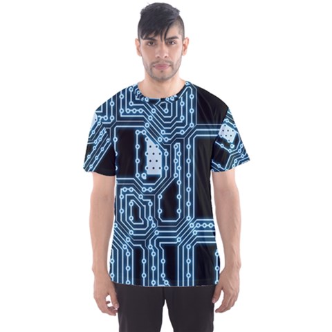 Circuit Pcb Tile Tiling Computer Men s Sports Mesh Tee by Pakrebo