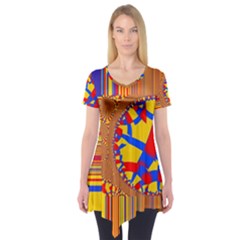 Graphic Design Graphic Design Short Sleeve Tunic  by Pakrebo