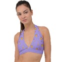 Piazza Pattern Violet 13k Piazza Pattern Violet Background Only Halter Plunge Bikini Top View1