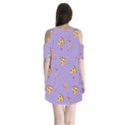 Pizza Pattern Violet pepperoni cheese funny slices Shoulder Cutout Velvet One Piece View2