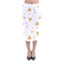 Pizza Pattern pepperoni cheese funny slices Velvet Midi Pencil Skirt View1