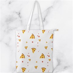 Pizza Pattern Pepperoni Cheese Funny Slices Double Zip Up Tote Bag by genx