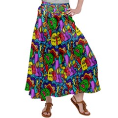 Graffiti 3 1 Satin Palazzo Pants by ArtworkByPatrick