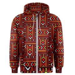 Texture Red Orange Men s Zipper Hoodie by ArtworkByPatrick