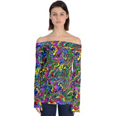 Graffiti 3 2 Off Shoulder Long Sleeve Top by ArtworkByPatrick