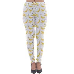 Yellow Banana And Peels Pattern With Polygon Retro Style Lightweight Velour Leggings by genx