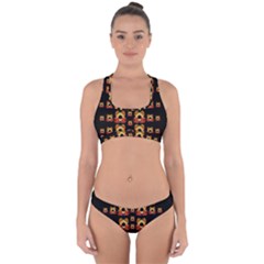 Sweets And  Candy As Decorative Cross Back Hipster Bikini Set by pepitasart