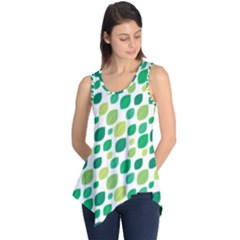 Leaves Green Modern Pattern Naive Retro Leaf Organic Sleeveless Tunic by genx