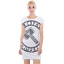 Thor Hammer with Runes Valhalla Tristella Viking Norse Mythology Mjolnir  Cap Sleeve Bodycon Dress View1