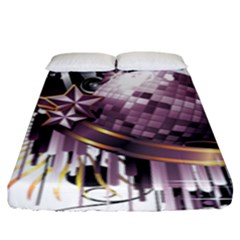 Nightclub Disco Ball Dj Dance Speaker Fitted Sheet (king Size) by Sudhe