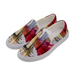 New York City Skyline Vector Illustration Women s Canvas Slip Ons by Sudhe