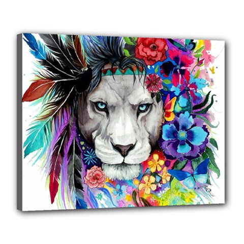 Art Drawing Poster Painting The Lion King Canvas 20  X 16  (stretched) by Sudhe