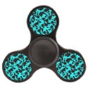 Bright Turquoise and Black Leopard Style Paint Splash Funny Pattern Finger Spinner View2