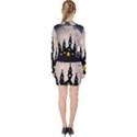 Halloween Illustration Decoration V-neck Bodycon Long Sleeve Dress View2