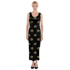 Dragon Head Motif Pattern Design Fitted Maxi Dress by dflcprintsclothing