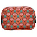 Background Floral Pattern Red Make Up Pouch (Small) View2