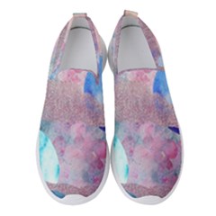 Abstract Clouds And Moon Women s Slip On Sneakers by charliecreates