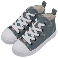 Florets Rose Flower Kids  Mid-top Canvas Sneakers by HermanTelo