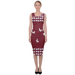 Heart Love Butterflies Animal Sleeveless Pencil Dress by HermanTelo