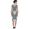 Hearts Love Blue Pink Green Classic Sleeveless Midi Dress View2